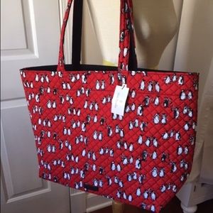 NWT Vera Bradley penguin reversible tote
